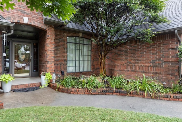 4001 Innsbrook Ct, Norman, OK 73072 - entrance to property featuring brick siding and a shingled roof