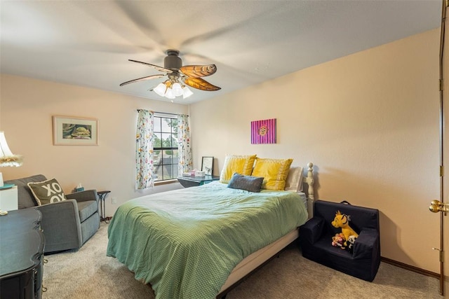 4001 Innsbrook Ct, Norman, OK 73072 - carpeted bedroom with ceiling fan and baseboards