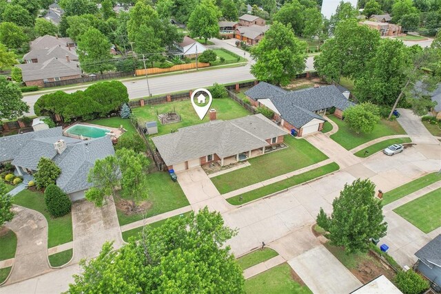 4211 Blue Sage Rd, Norman, OK 73072 - aerial perspective of suburban area