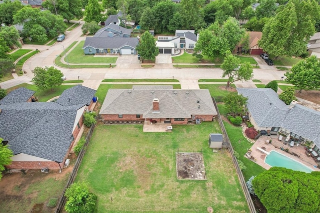 4211 Blue Sage Rd, Norman, OK 73072 - aerial view of property's location featuring nearby suburban area and a pool area