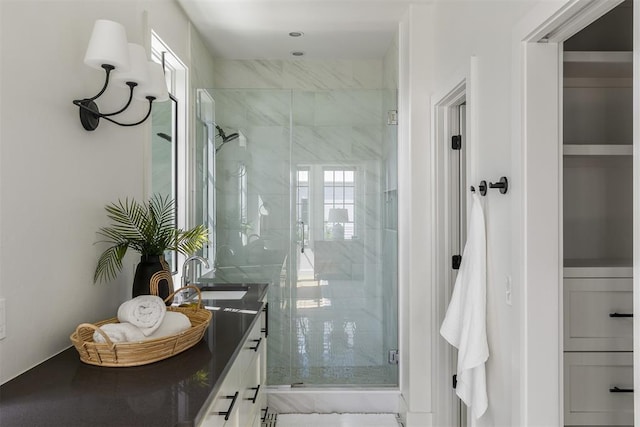 1801 Runway Blvd, Oklahoma City, OK 73108 - bathroom featuring vanity and a shower stall