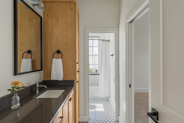 1801 Runway Blvd, Oklahoma City, OK 73108 - full bathroom with vanity and baseboards