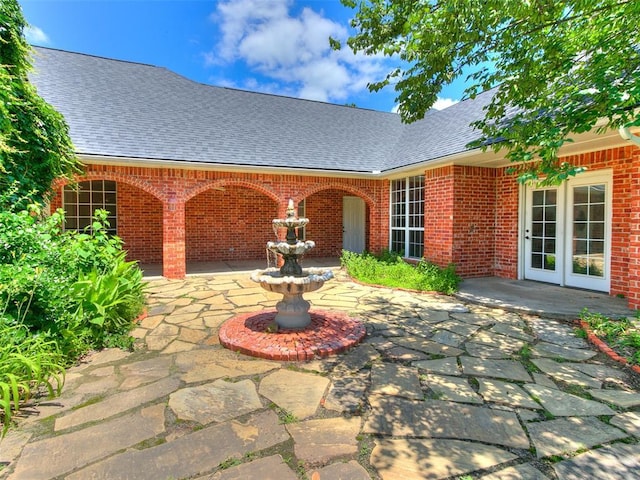 1031 Hidden Valley Ln, Choctaw, OK 73020 - view of patio with french doors