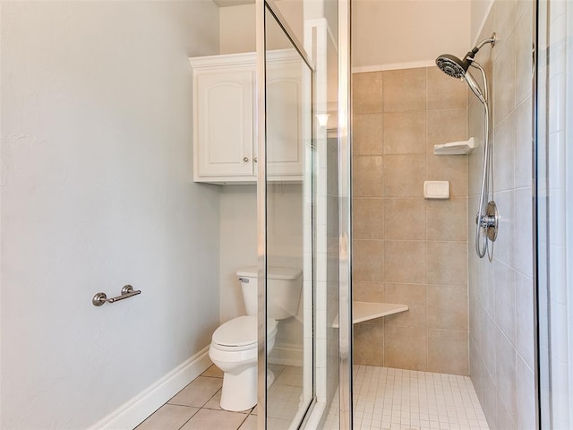 1031 Hidden Valley Ln, Choctaw, OK 73020 - bathroom with a stall shower and tile patterned floors