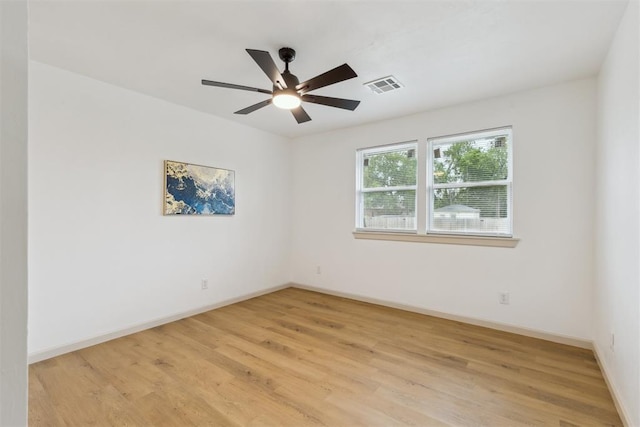 2800 NW 43rd St, Oklahoma City, OK 73112 - spare room featuring light wood-style flooring, ceiling fan, and baseboards