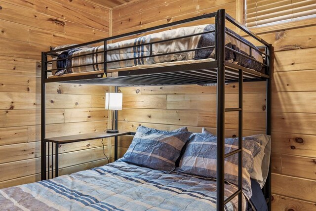 184 Almond Ln, Hochatown, OK 74728 - bedroom with wooden walls