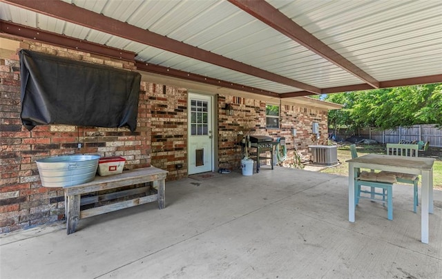 109 W 6th St, Amber, OK 73004 - view of patio featuring a grill and central AC