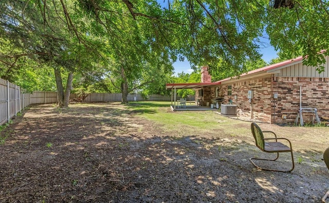 109 W 6th St, Amber, OK 73004 - fenced backyard featuring central AC unit