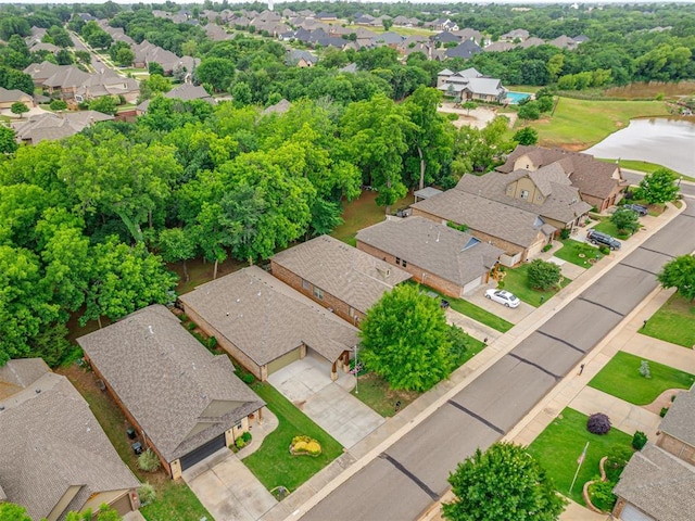 2120 Turtle Creek Dr, Norman, OK 73071 - aerial view of residential area featuring a nearby body of water