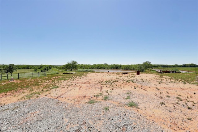 view of yard with a view of countryside