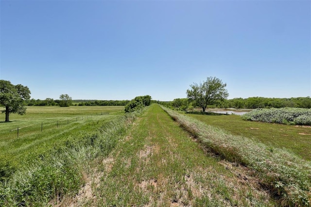view of yard with a view of countryside