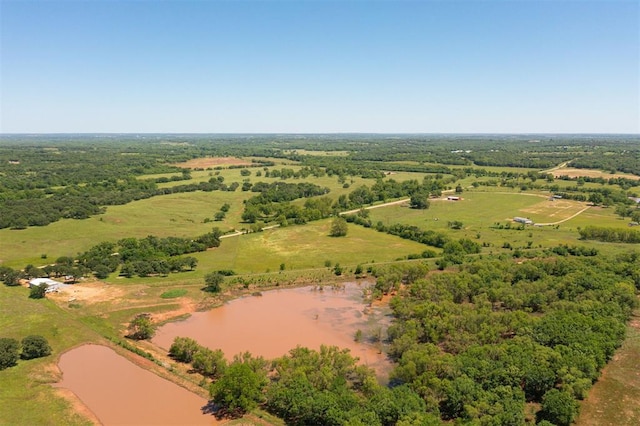 view of rural area with a large body of water