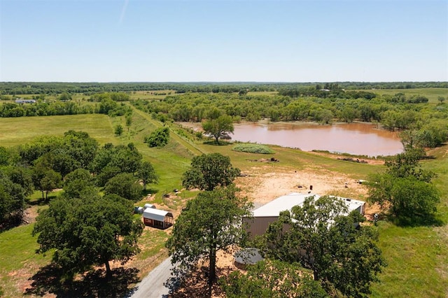 view of rural area featuring a nearby body of water