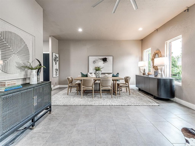2113 Highlands Lndg, Edmond, OK 73013 - dining area featuring baseboards and recessed lighting