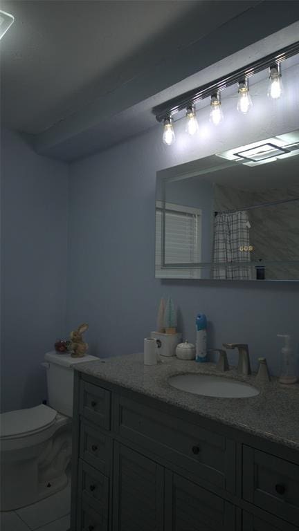 428 NW 91st St, Oklahoma City, OK 73114 - bathroom featuring vanity and a shower with shower curtain