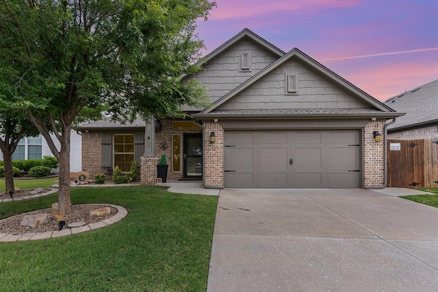 17912 Marron Dr, Edmond, OK 73012 - single story home with brick siding, concrete driveway, and an attached garage