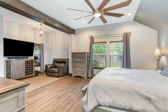17912 Marron Dr, Edmond, OK 73012 - bedroom with light wood-type flooring, recessed lighting, and ceiling fan