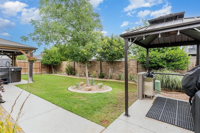 17912 Marron Dr, Edmond, OK 73012 - view of yard with a gazebo and a patio area