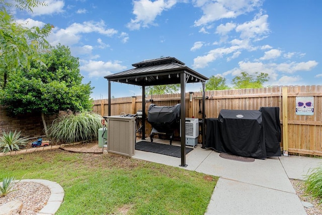 17912 Marron Dr, Edmond, OK 73012 - view of yard featuring a gazebo