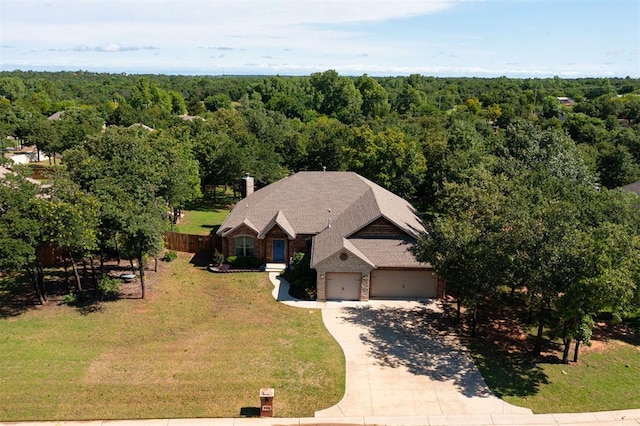 3366 Antler Vly, Guthrie, OK 73044 - view from above of property with a forest
