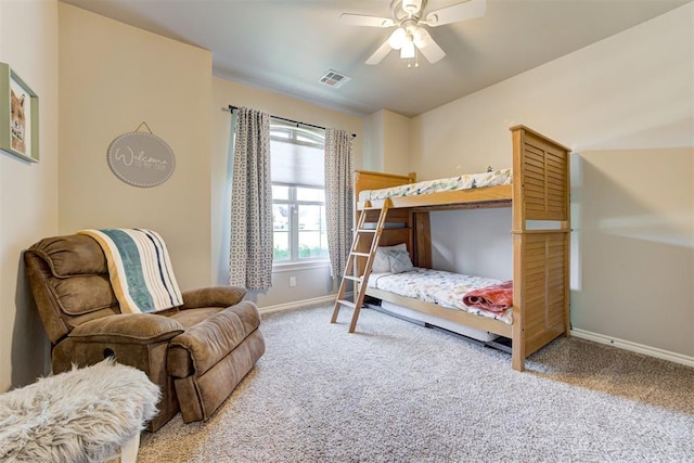 3366 Antler Vly, Guthrie, OK 73044 - carpeted bedroom with baseboards and ceiling fan