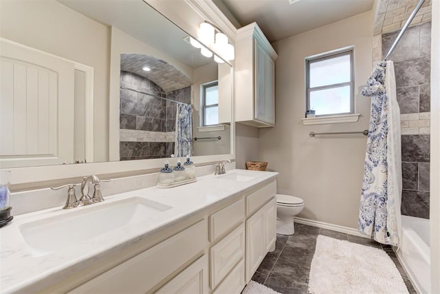 3366 Antler Vly, Guthrie, OK 73044 - full bath featuring double vanity, toilet, healthy amount of natural light, and baseboards