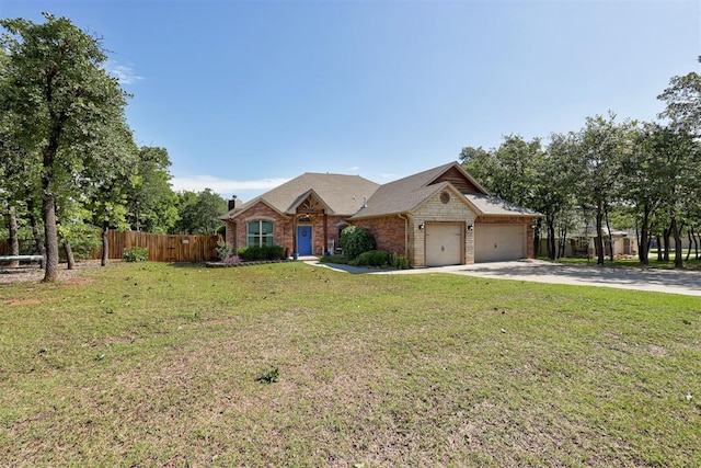 3366 Antler Vly, Guthrie, OK 73044 - ranch-style home featuring an attached garage, concrete driveway, and brick siding