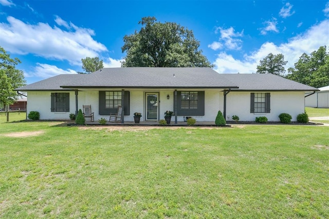 29207 Homer Ln, Mcloud, OK 74851 - ranch-style home featuring a porch and brick siding