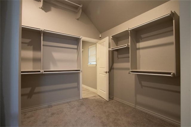 12916 Ponderosa Blvd, Oklahoma City, OK 73142 - walk in closet with carpet and vaulted ceiling