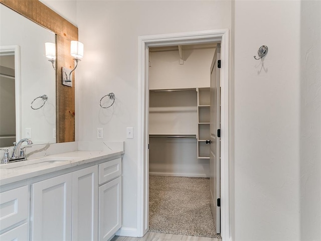 14613 Brantwood Cir, Oklahoma City, OK 73142 - bathroom with vanity and a walk in closet