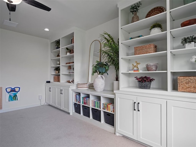 4304 NW 154th Pl, Edmond, OK 73013 - unfurnished room with light carpet, ceiling fan, and recessed lighting