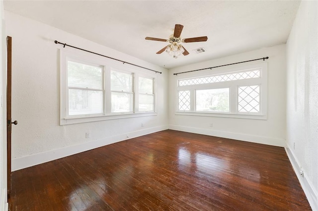 1505 NW 34th St, Oklahoma City, OK 73118 - spare room with a ceiling fan, baseboards, and wood-type flooring