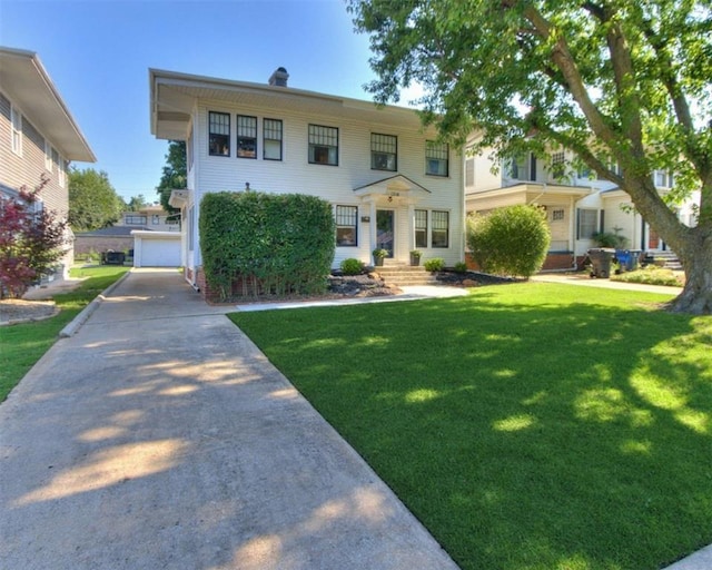1218 NW 21st St, Oklahoma City, OK 73106 - view of front of property featuring a front lawn