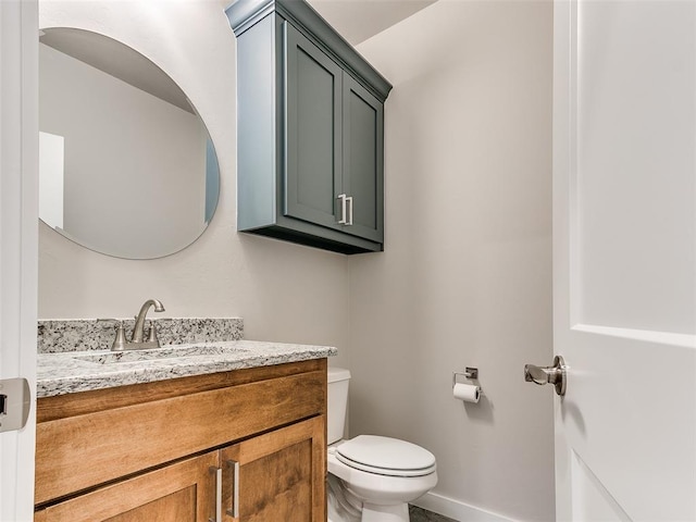 12825 Painted Sky, Edmond, OK 73007 - half bath with toilet, vanity, and baseboards