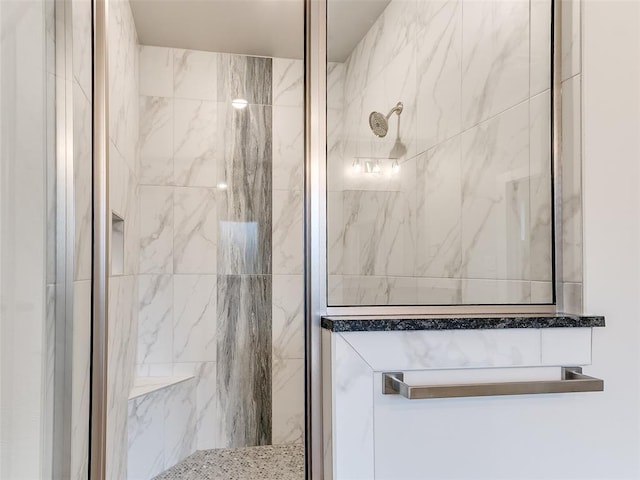 12825 Painted Sky, Edmond, OK 73007 - full bath with a marble finish shower