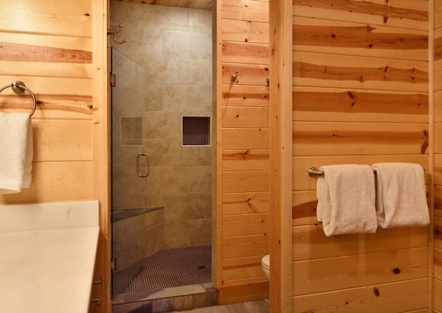 250 Almond Ln, Broken Bow, OK 74728 - bathroom featuring toilet and a stall shower