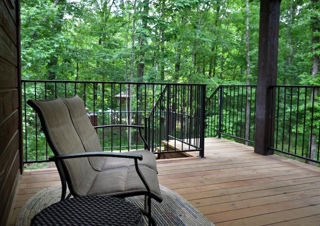 250 Almond Ln, Broken Bow, OK 74728 - deck with a wooded view