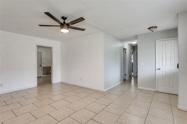 601 Woodland Way, Oklahoma City, OK 73127 - unfurnished room featuring ceiling fan and light tile patterned floors