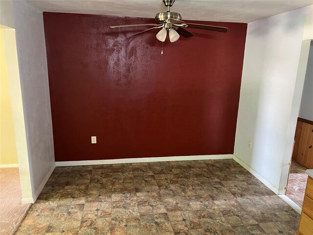1012 Box St, Altus, OK 73521 - spare room featuring a ceiling fan and baseboards