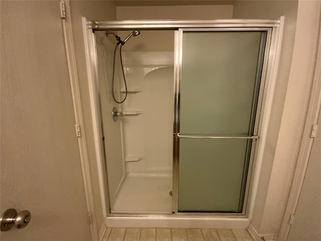 1817 NW 146th St, Edmond, OK 73013 - bathroom with a shower stall and baseboards