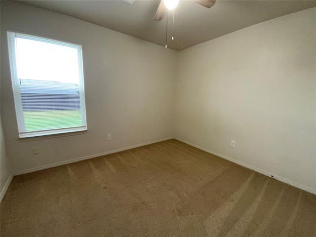 1817 NW 146th St, Edmond, OK 73013 - empty room featuring carpet, baseboards, and ceiling fan