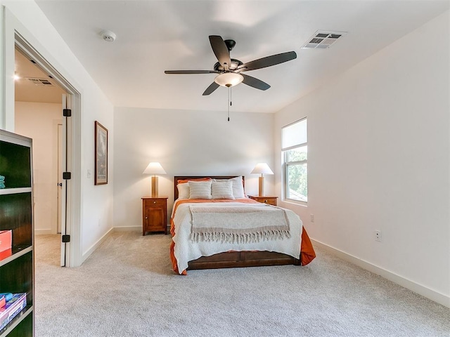 13001 Broken Arrow, Arcadia, OK 73007 - carpeted bedroom with baseboards and a ceiling fan