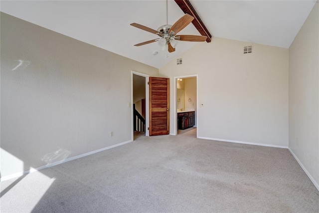12217 Cork Rd, Oklahoma City, OK 73162 - unfurnished bedroom with light carpet, a ceiling fan, and ensuite bathroom