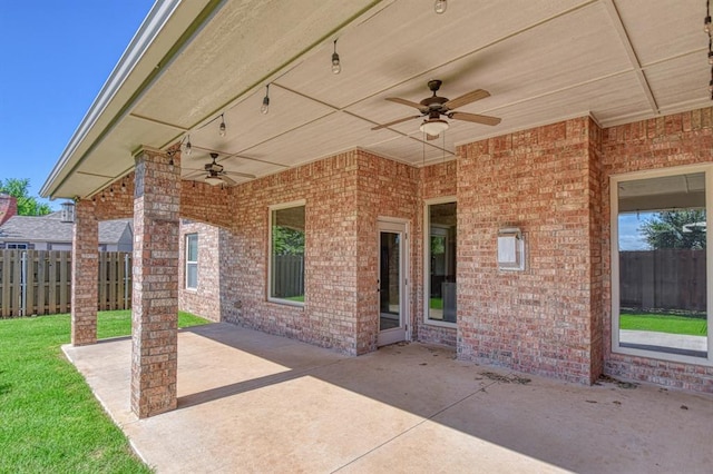 3024 Wakefield Rd, Edmond, OK 73034 - view of patio / terrace featuring ceiling fan