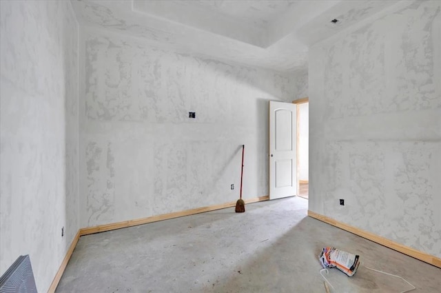 2807 N Lyon Dr, Oklahoma City, OK 73107 - empty room with unfinished concrete floors and baseboards
