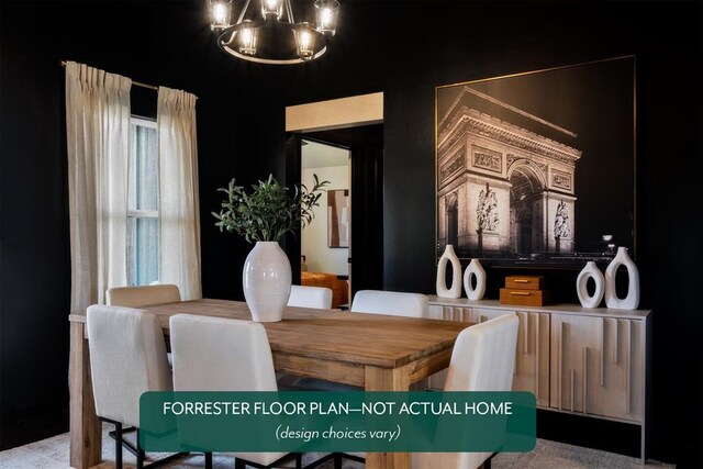 3001 Red Cedar Way, Norman, OK 73069 - dining room featuring a chandelier