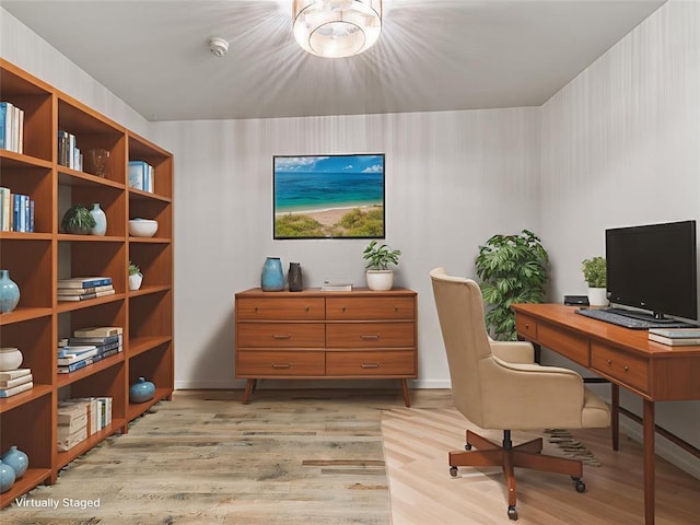 8525 Maple Creek Rd, Arcadia, OK 73007 - office space with light wood finished floors and baseboards