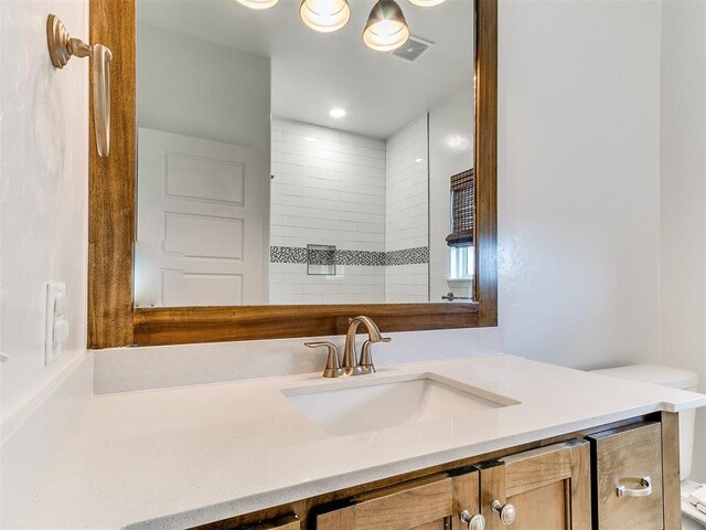 8525 Maple Creek Rd, Arcadia, OK 73007 - full bath with vanity, a shower, and toilet