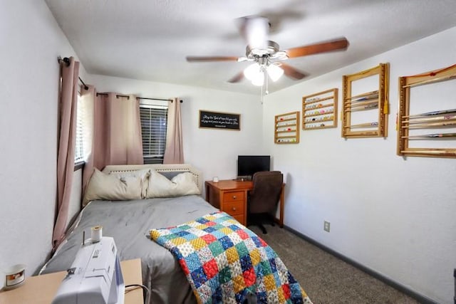 5704 N Warren Ave, Oklahoma City, OK 73112 - carpeted bedroom with ceiling fan