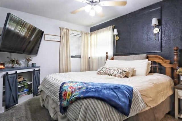 5704 N Warren Ave, Oklahoma City, OK 73112 - carpeted bedroom featuring ceiling fan